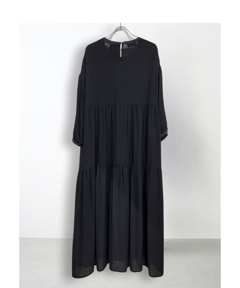 Aequamente/シルクストレッチドレス/Black | ETTA