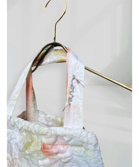 ETTA Original/リバースアップリケ④/巾着バッグ・オレンジ系