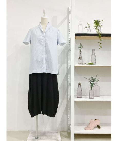 Lady'sコットンシャツ(ブルーストライプ)/HannohWessel/38