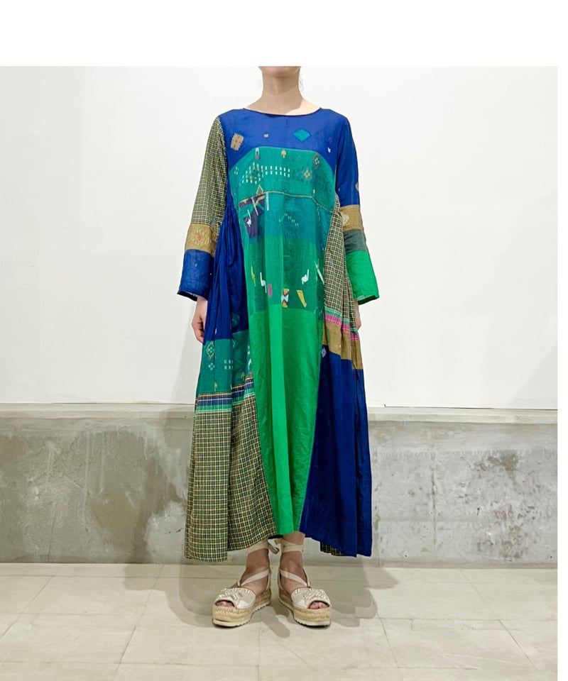 injiri/コットンドレス/マルチブルー | ETTA