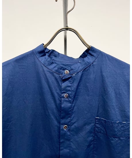 Men'sコットンシャツ(ネイビー)/HannohWessel/Mサイズ