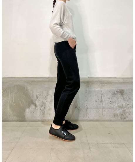 ［残り僅か］The White Briefs/Lady's コットン&ウールパンツ/ブラック