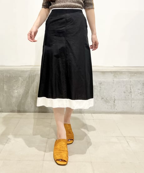 Lady'sコットンスカート（ブラック)/HannohWessel 36