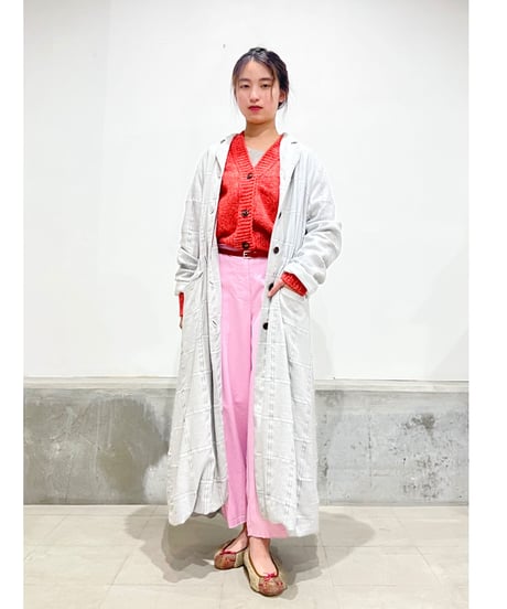 HannohWessel /Lady'sブルーグレーチェックコート