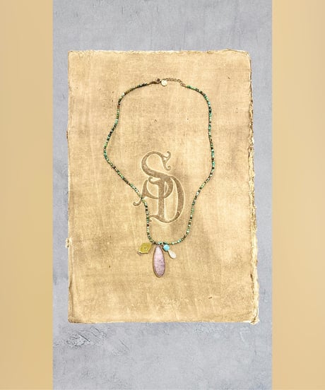 【残り僅か】nina des criquets/Amethyst & Moonstone Necklace 52527/アメジスト