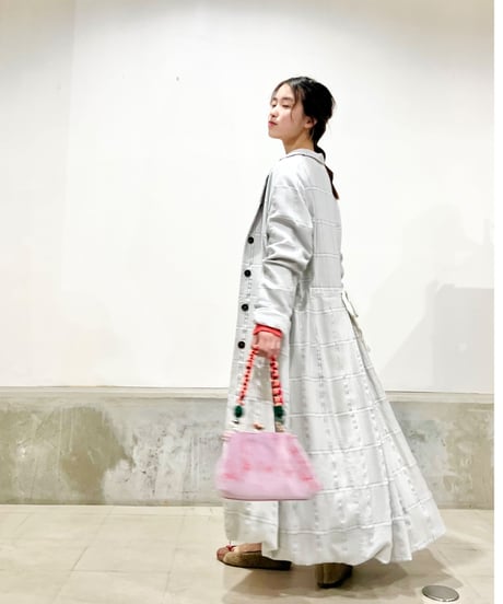 HannohWessel /Lady'sブルーグレーチェックコート