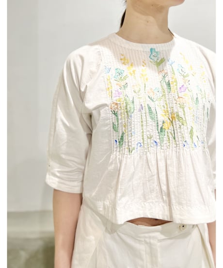 Jane Pin tuck top/Multi