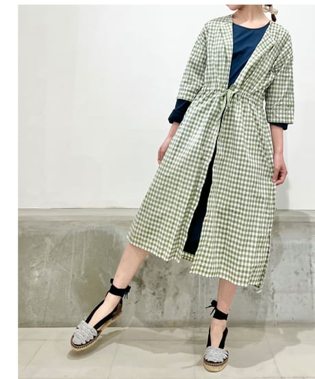 Mamab./ギンガムドレス/コットンナイロン/アロエ