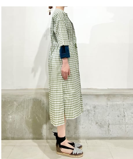 Mamab./ギンガムドレス/コットンナイロン/アロエ