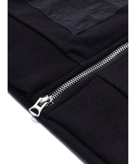 Tee Library/フードジップスエットジャケット/ブラック