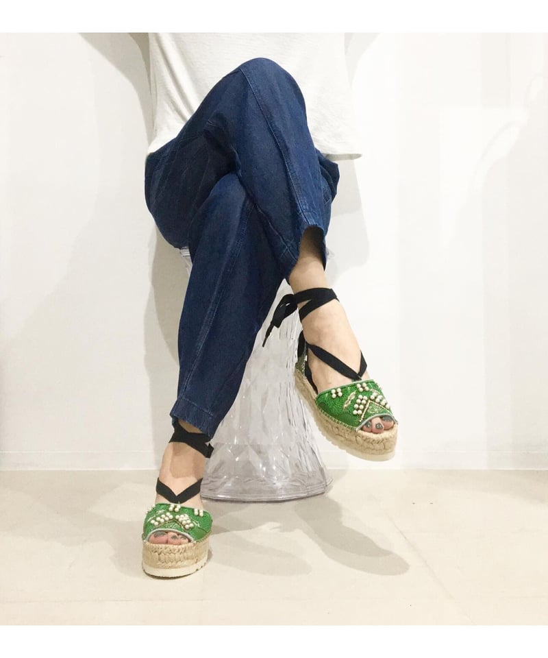 Meher Kakalia ビーズ装飾 バレエシューズ 39 残り僅か】Meher Kakaliaバレエシューズ/ベージュ | ETTA