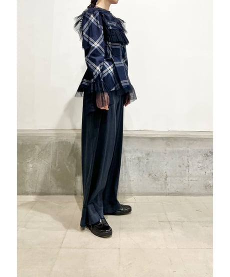 【残り僅か】TEIJA/トップス/ﾈｲﾋﾞｰﾁｪｯｸ&ﾁｭｰﾙ