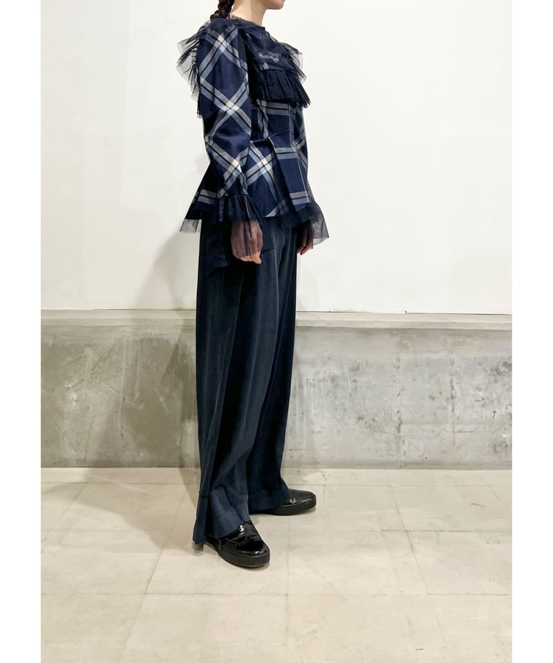 残り僅か】TEIJA/トップス/ﾈｲﾋﾞｰﾁｪｯｸ&ﾁｭｰﾙ | ETTA