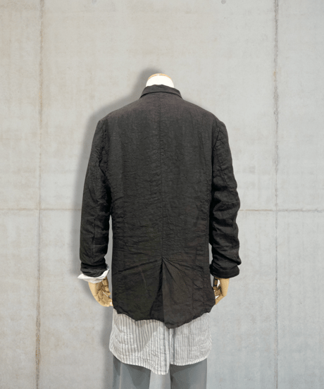 Men'sリネンジャケット/HannohWessel/Black