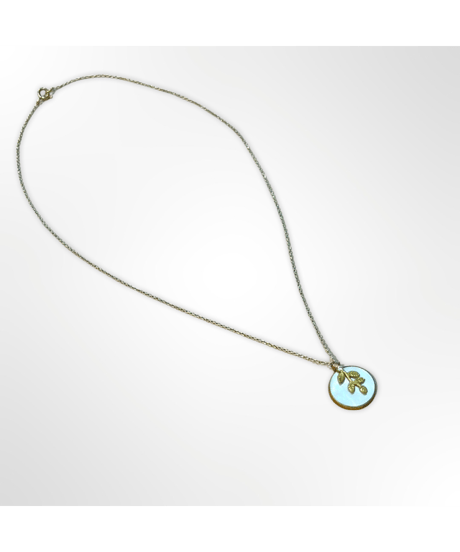 Mother of Pearl and Leaf ネックレス（シルバーチェーン）