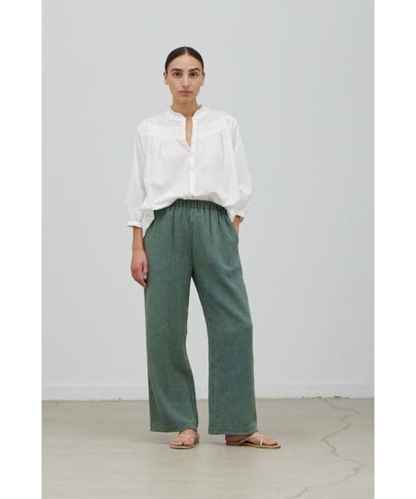 【残り僅か】Double Gauze/Washed Pant/Mineral green