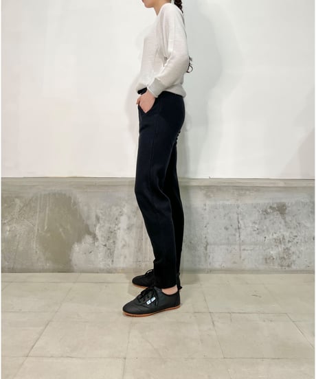 ［残り僅か］The White Briefs/Lady's コットン&ウールパンツ/ブラック