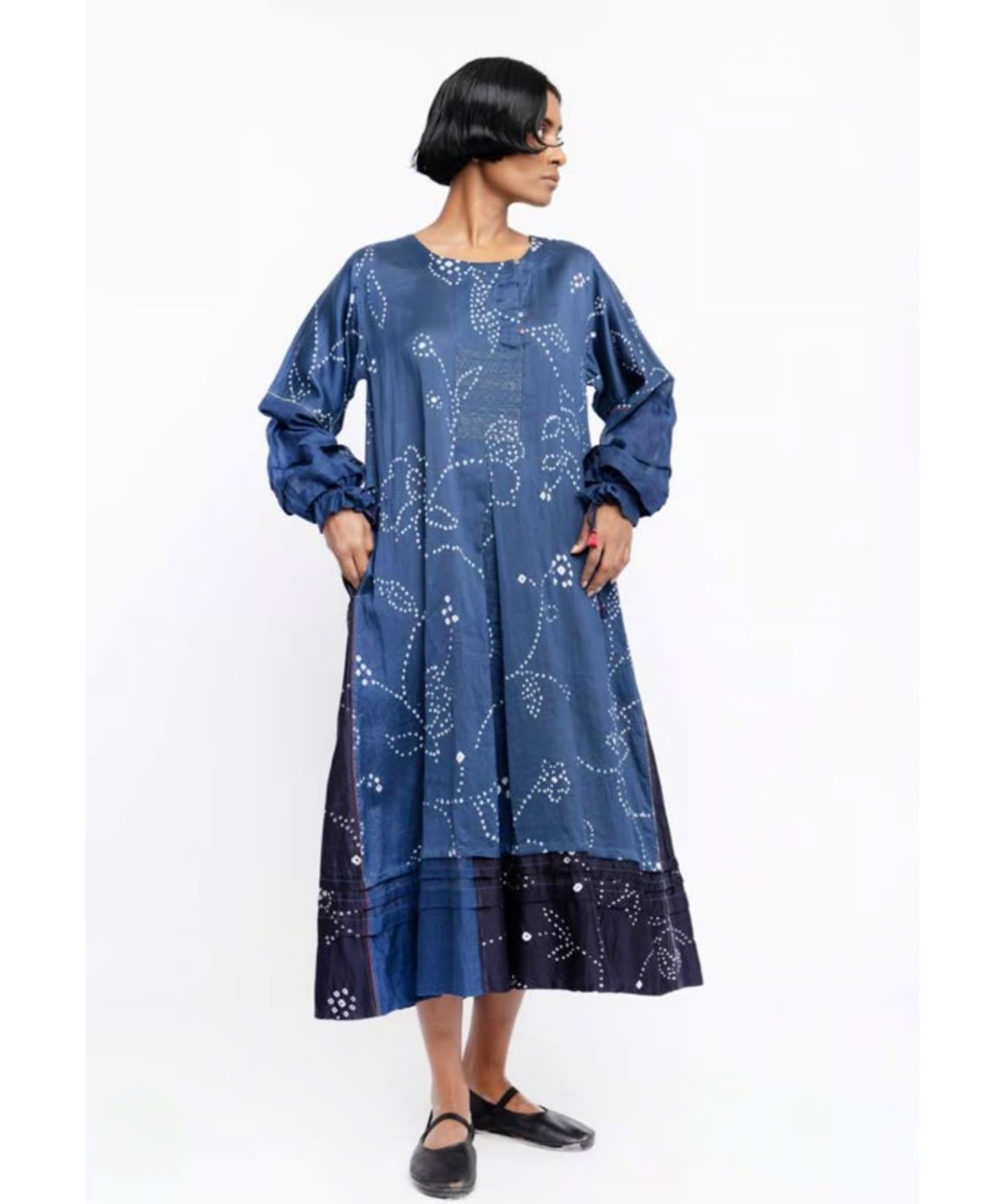 INJIRI シルク絞り染めシャツインジリ