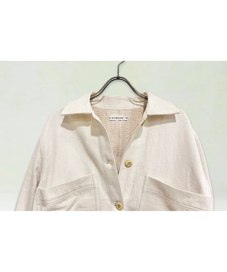 【残り僅か】NY MaNE/ハンドパッチワーク・シャツジャケット/Ecru