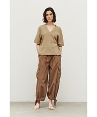 Drawstring カーゴパンツ/Cotton 100%/Umber