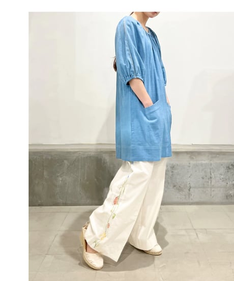 NY Mane/Kala cotton ミニドレス/Indigo