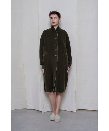 【残り僅か】Hannoh wessel/ウール&カシミヤロングコート/Dark brown