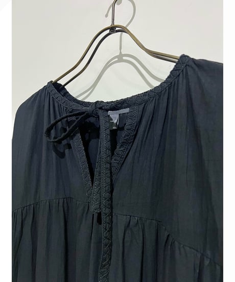 Cotton 100%/ティアードDress/Black