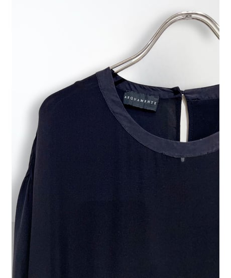 Aequamente/シルクストレッチドレス/Black