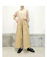 D-due 334P  コットンストレッチパンツ/ベージュ