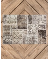 Turkish carpet Large /Beige patchwork/vintage and antique