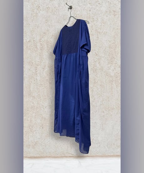 【残り僅か】HannohWessel /Lady'sコットンボイルドレス/ネイビー