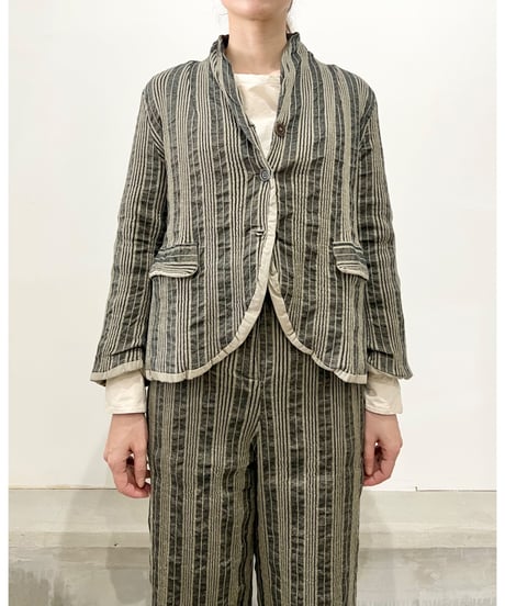Hannoh wessel/ウール＆コットンショートジャケット/サンドベージュ