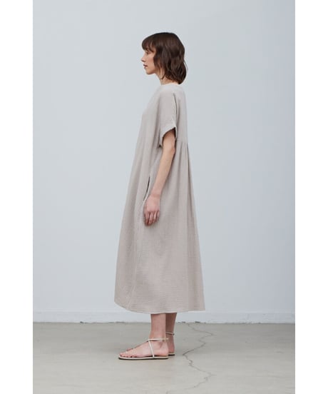 【残り僅か】Cotton Gauze/Midi Dress/Haze