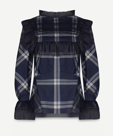 【残り僅か】TEIJA/トップス/ﾈｲﾋﾞｰﾁｪｯｸ&ﾁｭｰﾙ