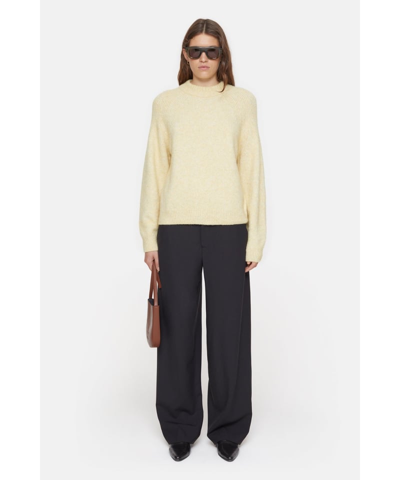 ebureアルパカクルーネックニット NewAnce セーター ニット 「NewAnce」アルパカクルーネックニット