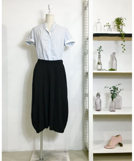 Lady'sコットンシャツ(ブルーストライプ)/HannohWessel/38
