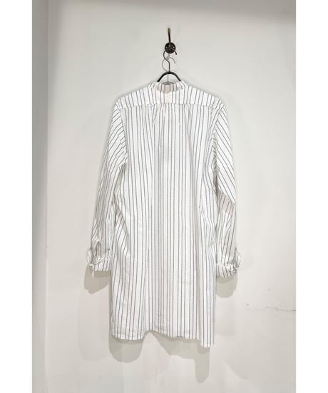 Men'sピンストライプシャツ/HannohWessel/ネイビー