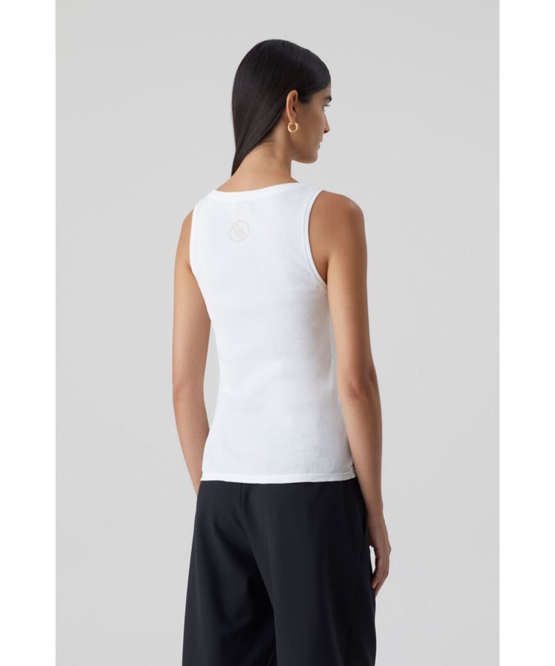 残り僅か】CLOSED/LOGOタンクトップカットソー/Black, White | ETTA