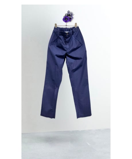 Men'sコットンストレッチパンツ/HannohWessel/ネイビー
