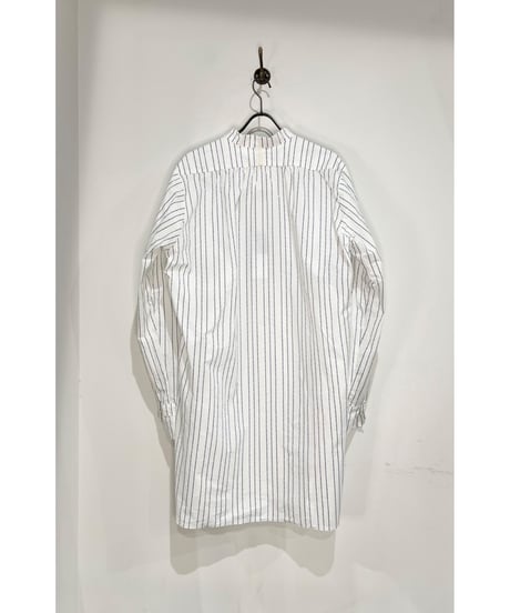Men'sピンストライプシャツ/HannohWessel/ネイビー