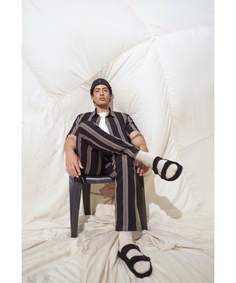 CLOSED Men's/コットン&リネンシャツ/Black  stripes