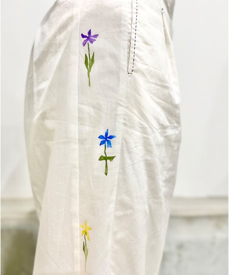 Hanna 2pleat pants/Paint/Ecru