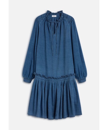 CLOSED/ｺｯﾄﾝ100％ﾜﾝﾋﾟｰｽ/Dark blue
