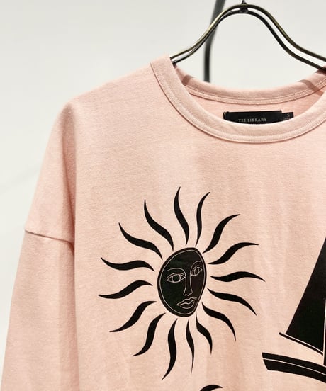 【残り僅か】Tee Library/ルーズロングTシャツ/アースピンク