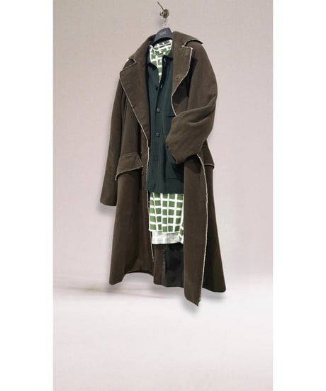 【残り僅か】Men's Hannoh wessel/ウール&カシミヤロングコート/Dark brown