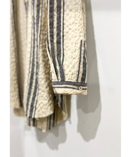 Men'sコットンストライプシャツ/HannohWessel/Beige