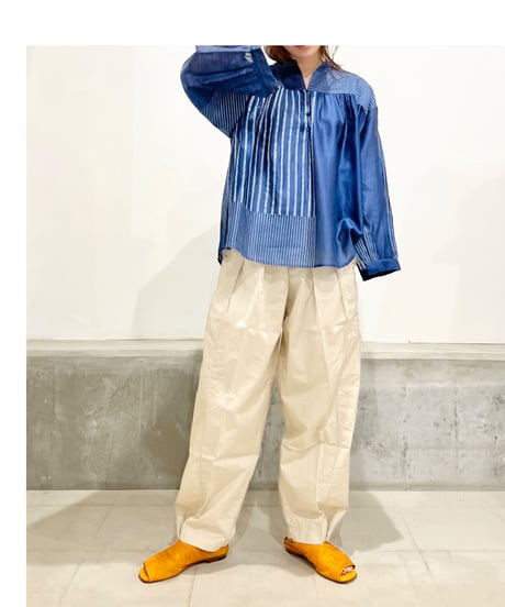CLOSED/Organicコットンパンツ/Ivory・Navy