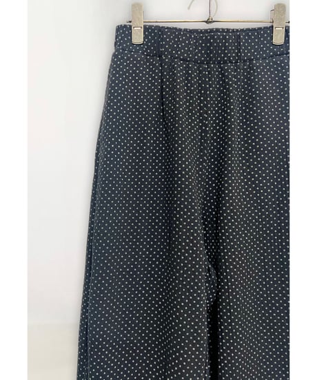 【残り僅か】Dot Relaxed Pants/Cotton 100%/Black