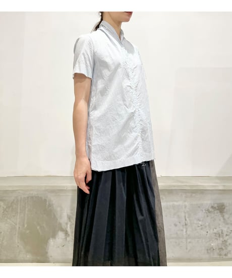 Lady'sコットンシャツ(ブルーストライプ)/HannohWessel/38