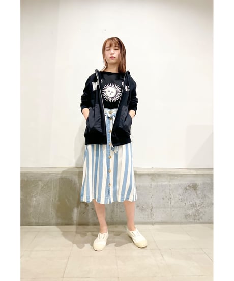 Tee Library/フードジップスエットジャケット/ブラック